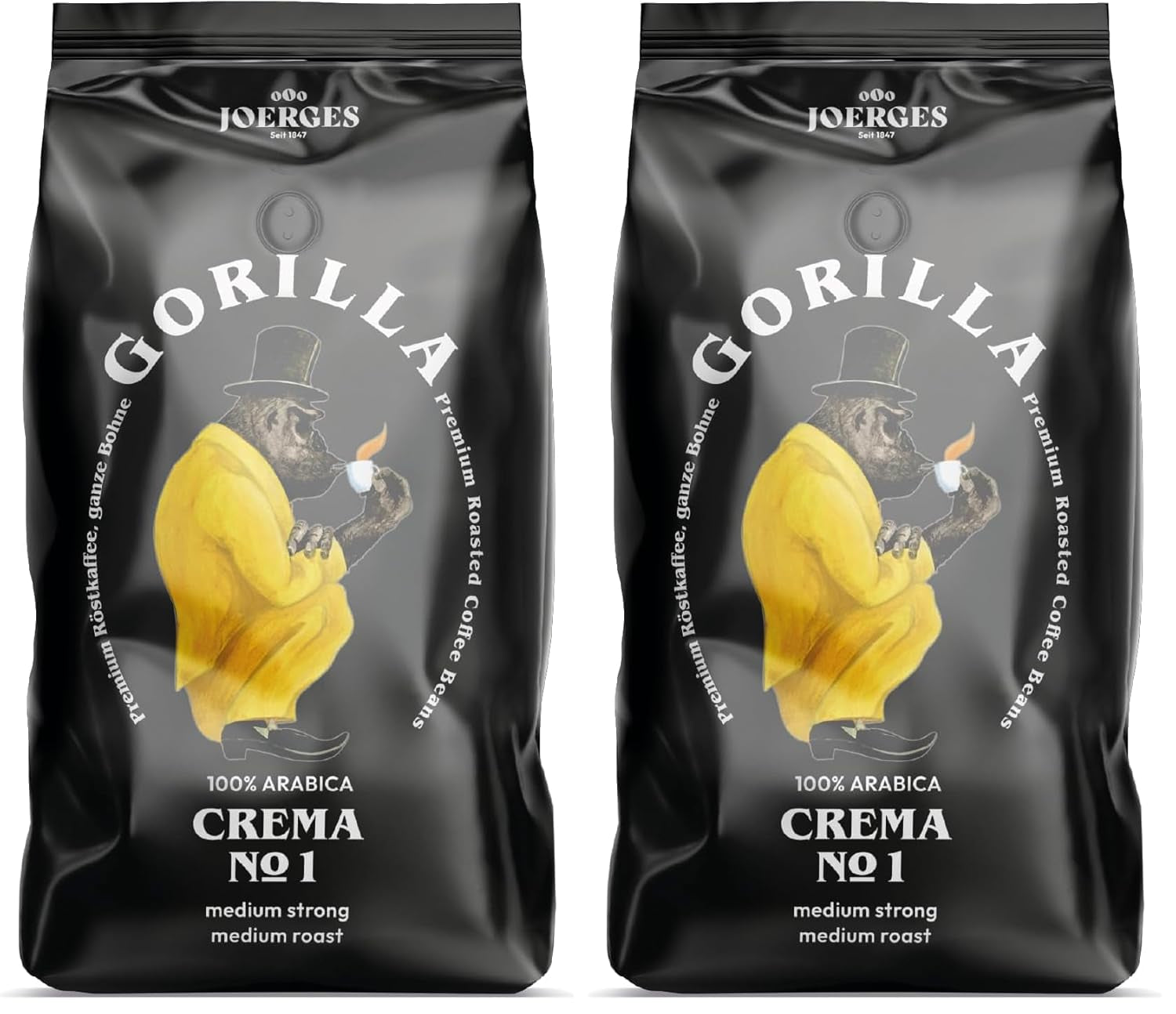 Joerges dark_roast, Espresso  Crema No.1, 1 kg (Packung mit 2)