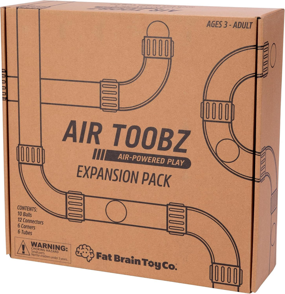 Fat Brain Toys Air Toobz Erweiterungspaket – Luftbetriebenes STEM-Bauspielzeug – Kinder & Jugendlich, Blau