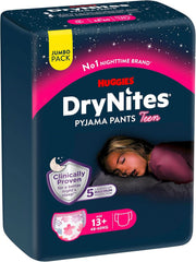 Huggies Drynites Nachtwindeln Bei Bettnässen, Für Mädchen Ab 13 Bis Ca. 17 Jahre (48-60 KG), 33 Stück (3X11), Jumbo-Monatspack, Plenky-Pants XL Příslušenství Jídlo a kojení Baby Naty Shop