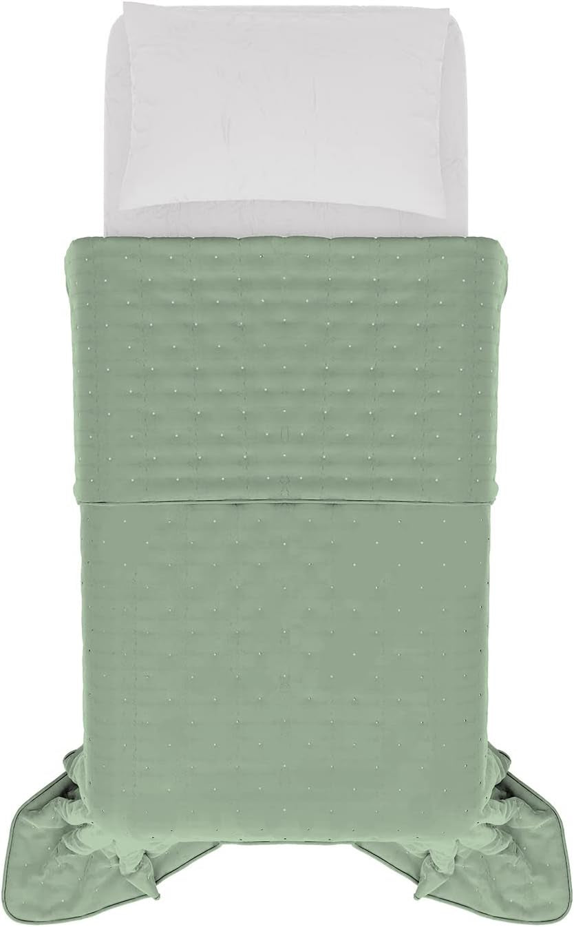 Elegantní letní přikrývka, prošívaná, zelená, 170 X 250 cm Přikrývky a přikrývky Naty Shop