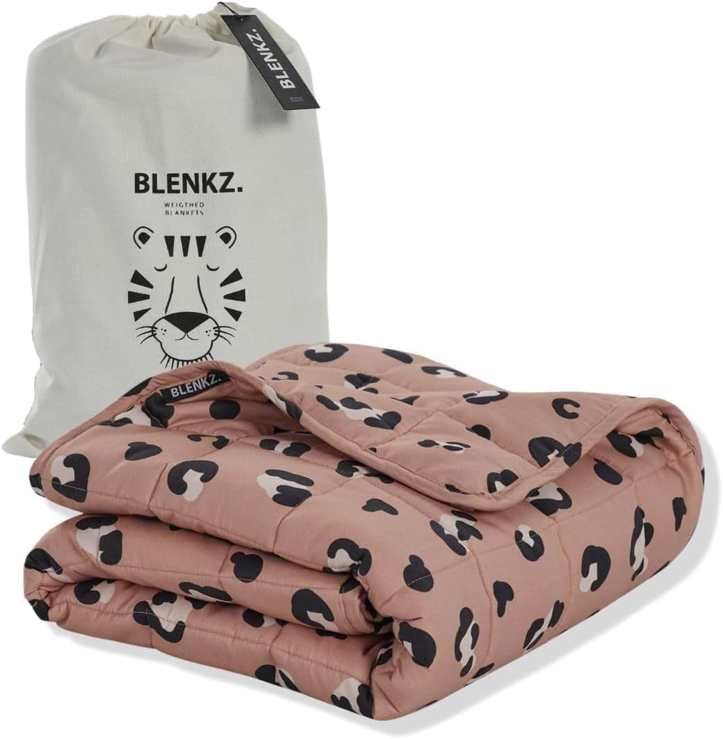 Zatížená dětská deka | 3,5 kg | 100X150cm | Terapeutická deka | Vážené přikrývky | Těžká přikrývka (obličej modrého tygra, 3,5 kg-100X150 cm) Postele a přikrývky BLENKZ. Tmavě růžový tygr 3,5Kg-100X150 cm