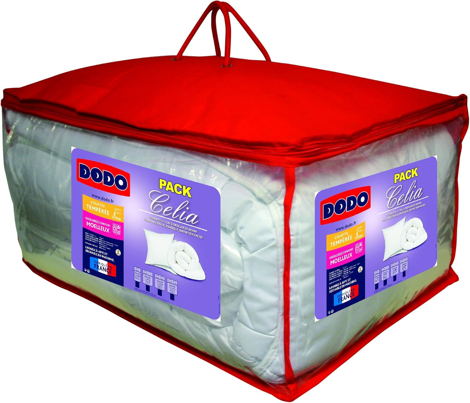 30519 220/240 Husă de plapumă și 2 perne Poliester/Coton Alb 220 X 240 Cm Plapumi si pilote Naty Shop