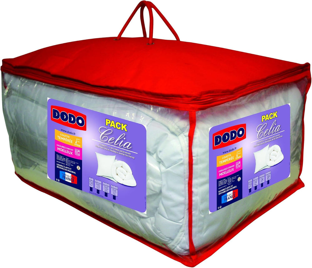 30519 220/240 Povlak na peřinu a 2 polštáře Polyester/Bavlna Bílá 220 X 240 Cm Peřiny a přikrývky Naty Shop