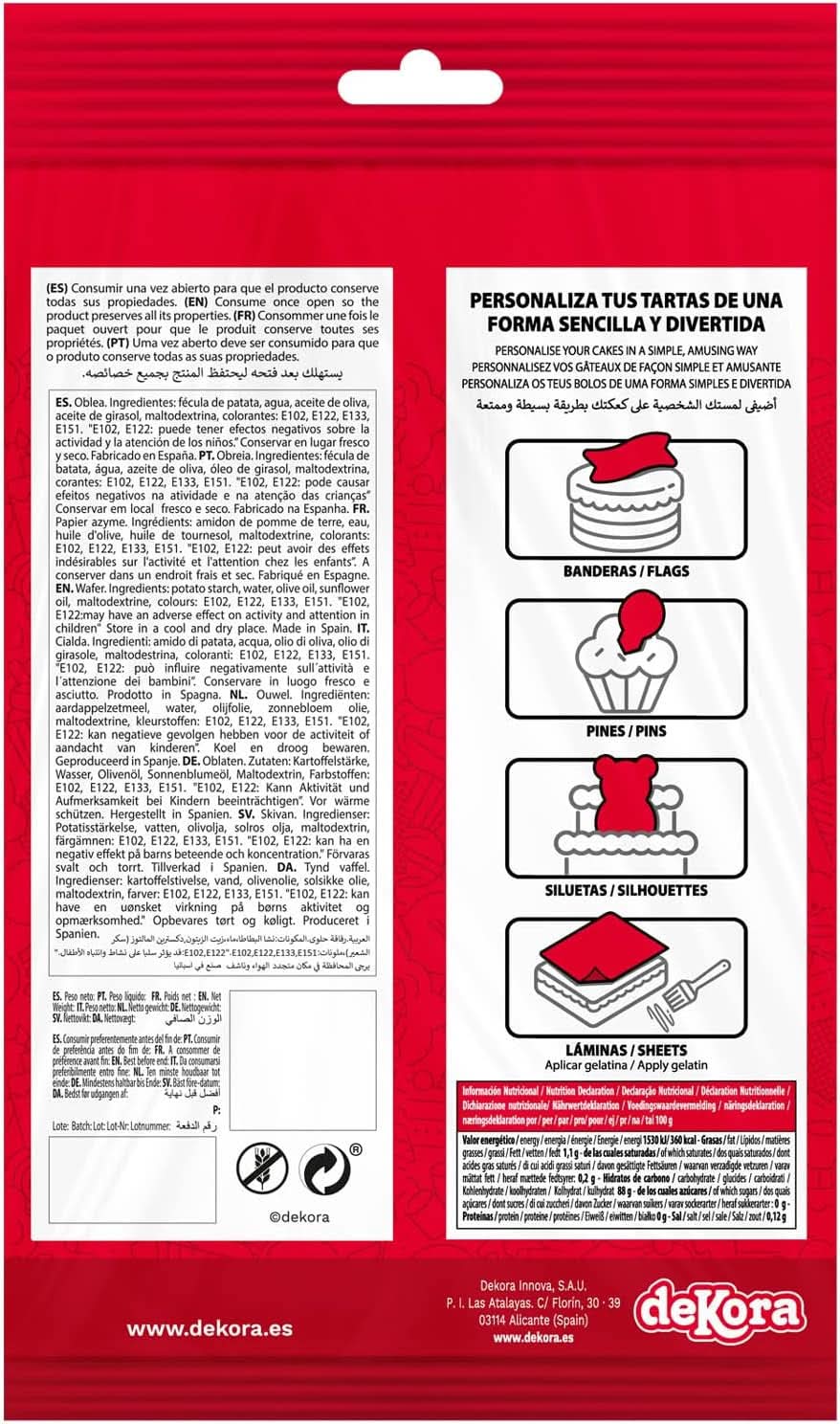 Dekora, Dekorapin Paw Patrol Jedlé ozdoby na dort, 20 jedlých papírových oplatek - 6,5 X 4 cm Naty Shop