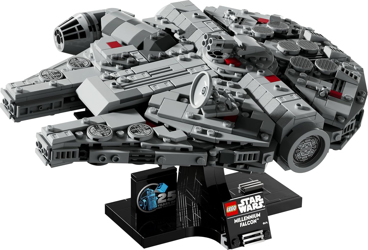 Sada LEGO Star Wars Millennium Falcon k 25. výročí pro dospělé Sestavitelná loď Nová naděje Sběratelská sada modelů vesmírné lodi Dárky pro muže Ženy 75375 Stavebnice Besuche den LEGO-Store