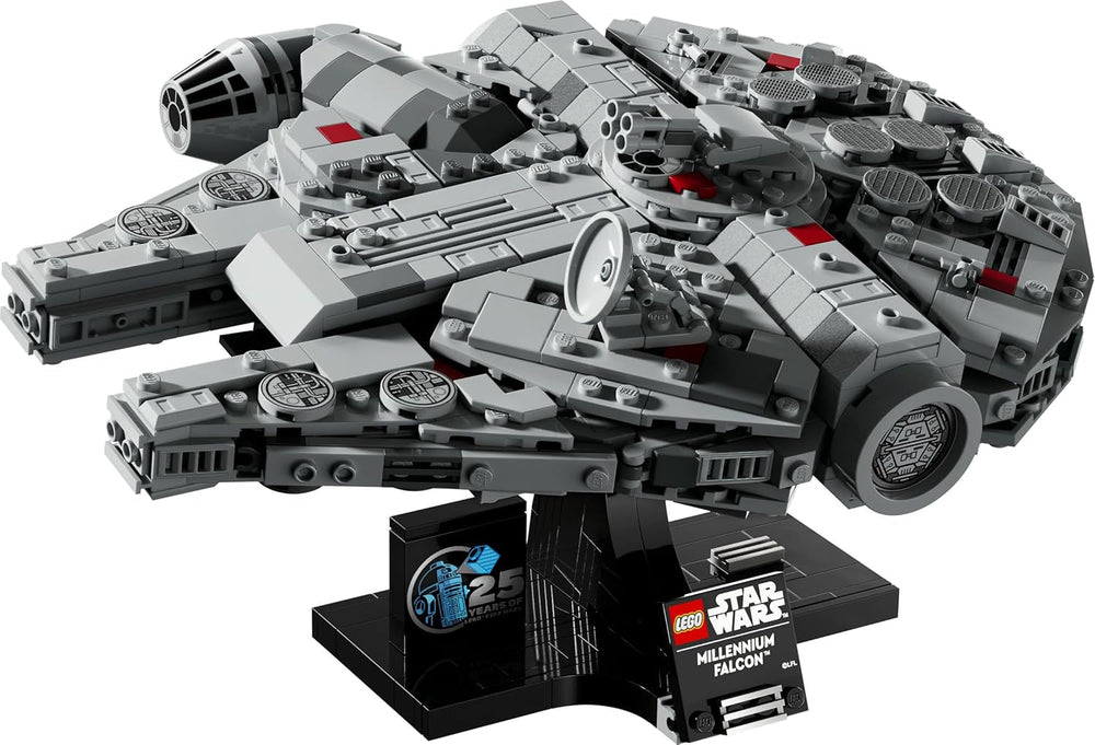 Sada LEGO Star Wars Millennium Falcon k 25. výročí pro dospělé Sestavitelná loď Nová naděje Sběratelská sada modelů vesmírné lodi Dárky pro muže Ženy 75375 Stavebnice Besuche den LEGO-Store