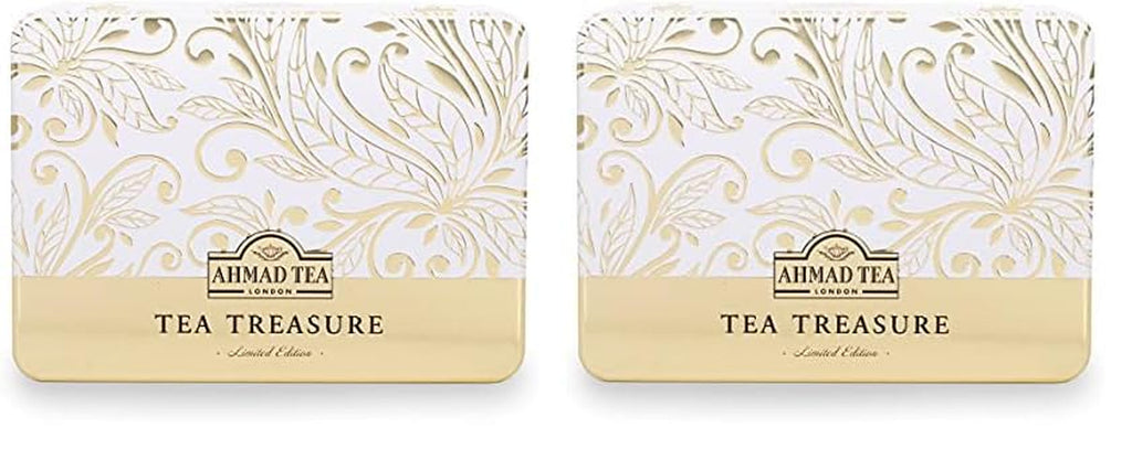 Ahmad Tea - Twelve Teas - Sortiment de 12 sortimente de ceai negru și ceai verde cu diferite arome - 60 pliculețe de ceai ambalate individual, sigilate pentru păstrarea aromelor, cu panglică, 120 g ceai