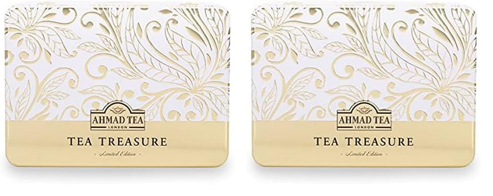 Ahmad Tea - Twelve Teas - Sortiment de 12 sortimente de ceai negru și ceai verde cu diferite arome - 60 pliculețe de ceai ambalate individual, sigilate pentru păstrarea aromelor, cu panglică, 120 g ceai