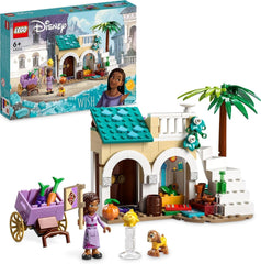 LEGO 43223 Disney Wish Asha v Rosas City, Filmová sada přání s trhem, Minipanenka Asha, Valentino jako kozička a figurky hvězd, Dárek pro děti od 6 let, Stavebnice pro dívky a chlapce Besuche den LEGO-Store Single