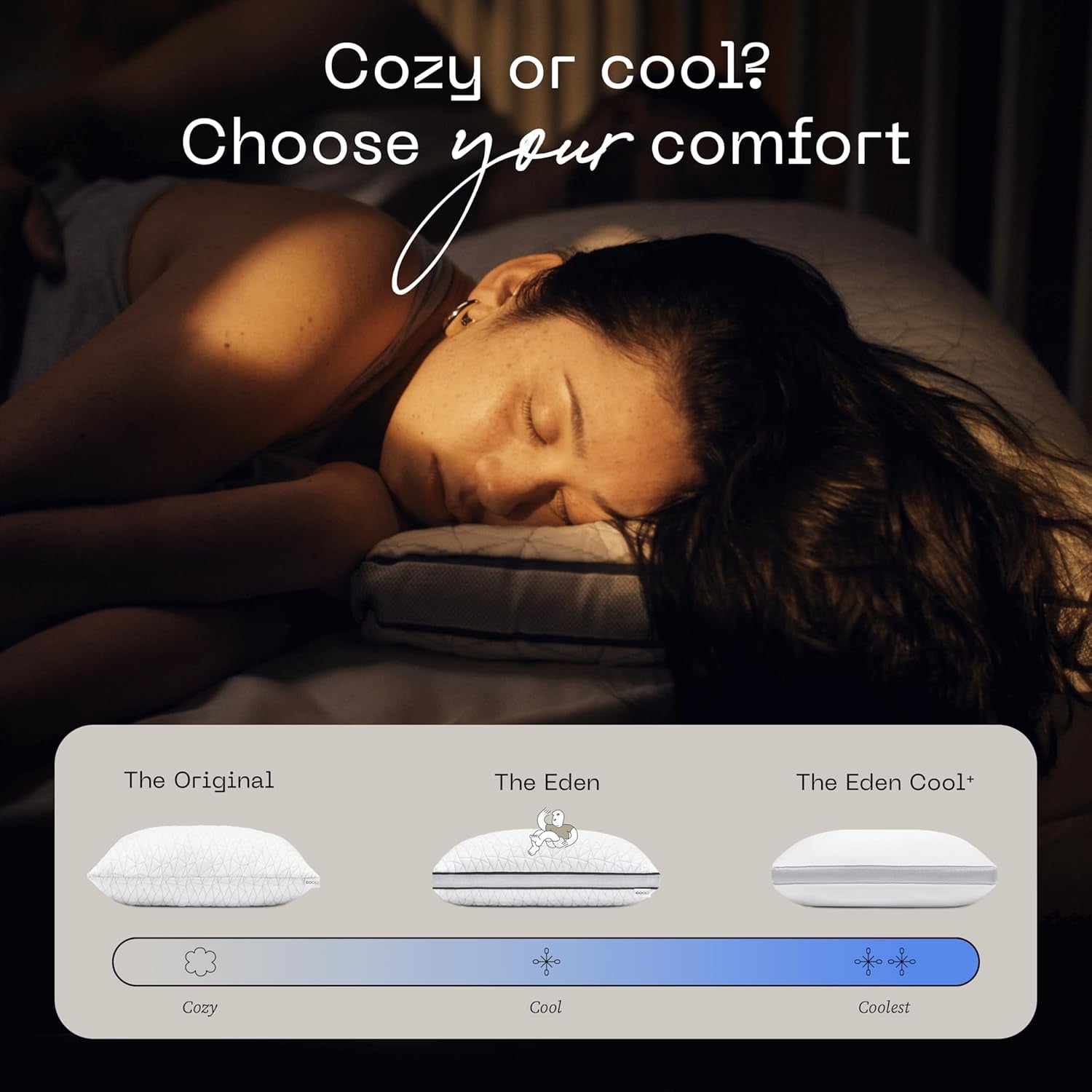 Coop Home Goods Eden Cool pernă reglabilă, dimensiune King, spumă de memorie reglabilă cu infuzie de gel, țesătură Lulltra moale și respirabilă, ideală pentru toți dorminții, ecologică, Perne standard Naty Shop