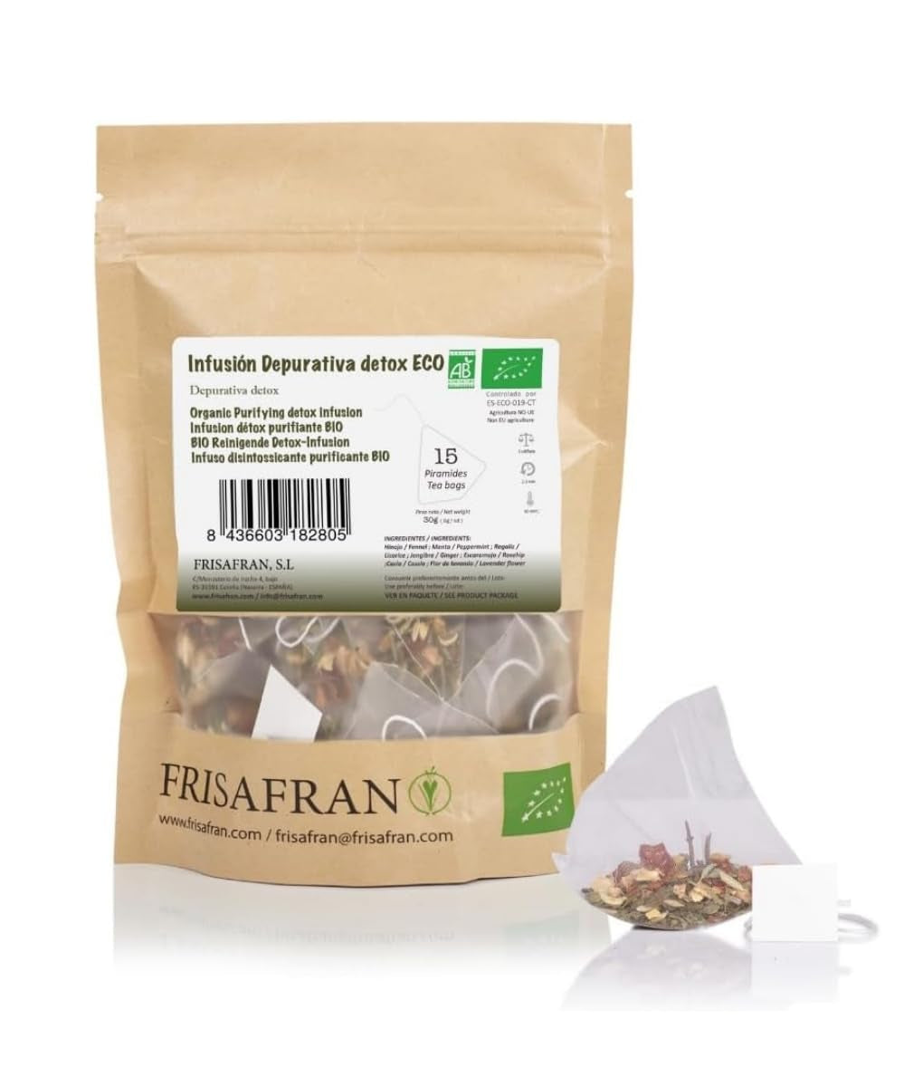 FRISAFRAN | Ceai verde organic Mint Gunpowder în piramide 30 unități | 60G | Antioxidant | Ceai verde japonez | Digestiv | Băutură răcoritoare | Infuzie de mentă | Ceai pur | Frunze de mentă | Cald-rece