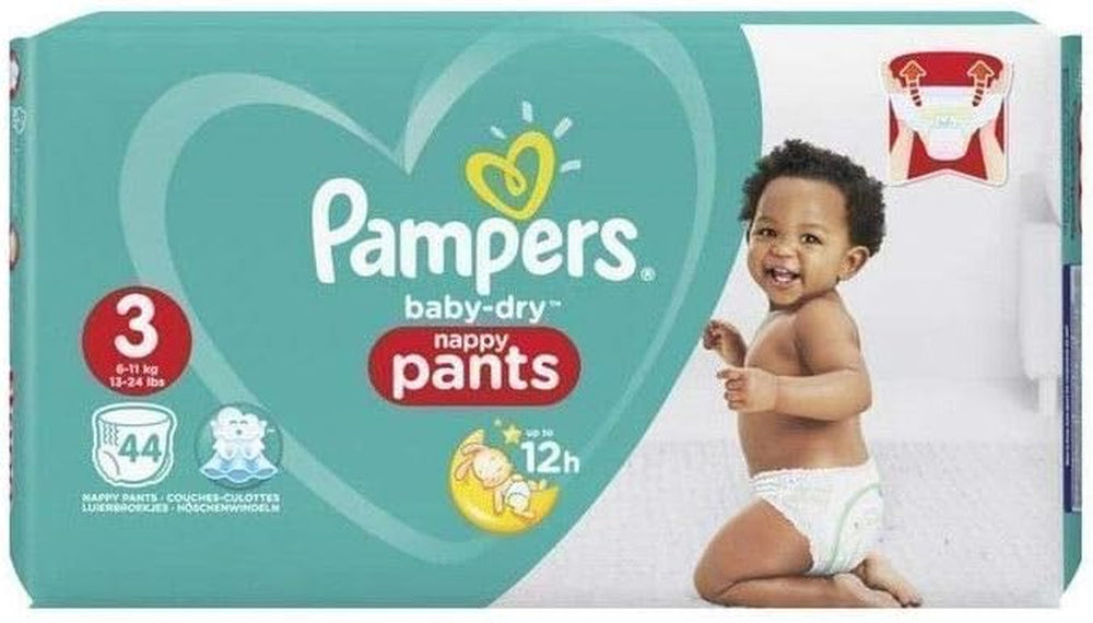 Plenky Pampers Baby-Dry, velikost 8, 43 plen, od 19 kg, balení Jumbo+