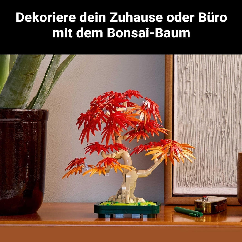 LEGO Botanicals Japonský červený javor - Bonsai - Stavebnice umělých rostlin s červenými a oranžovými listy a miska - Domácí dekorace - Nápad na dárek pro dospělé - 10348 Stavebnic Besuche den LEGO-Store