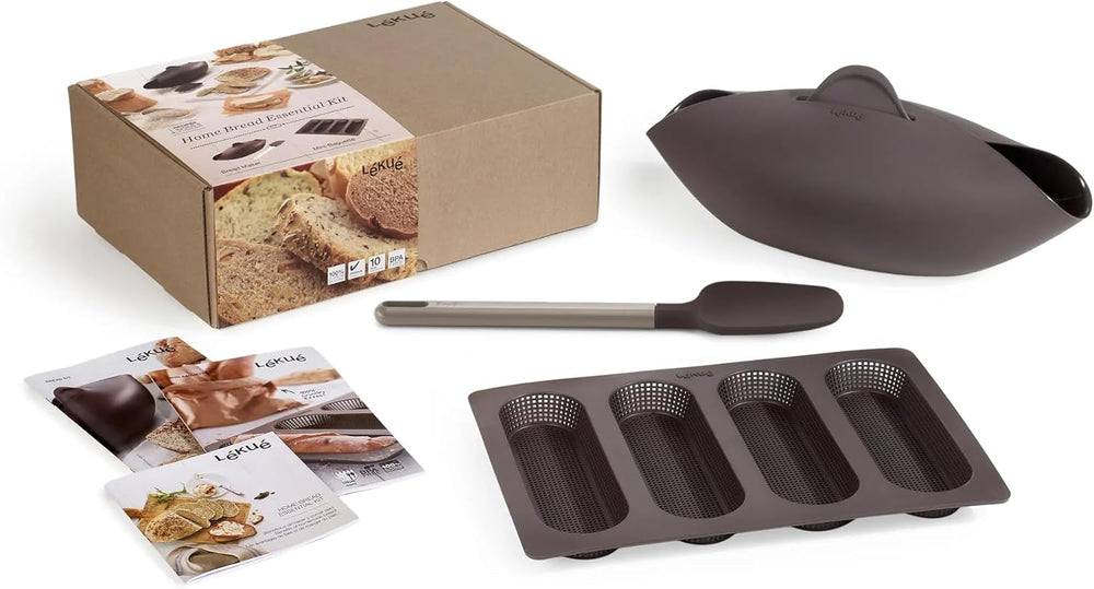 Lékué-Brotbackset, silikon, hnědý, 30 x 25 x 15 cm (3000085SURM017)