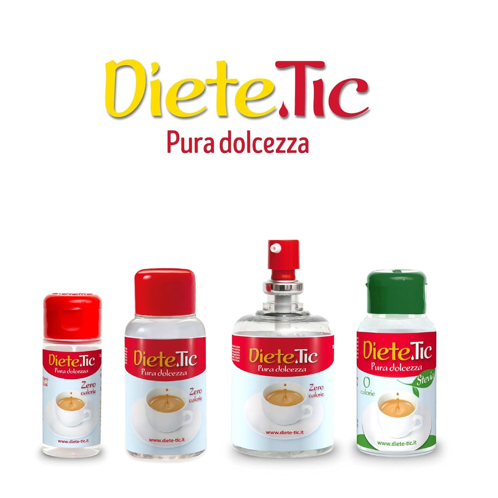 Diete.Tic tekuté sladidlo se stévií, nula kalorií, praktické balení 3 x 50 ml (1000 kapek), bez lepku, bez konzervantů, skvělé pro slazení nápojů, jogurtů a ovocných salátů