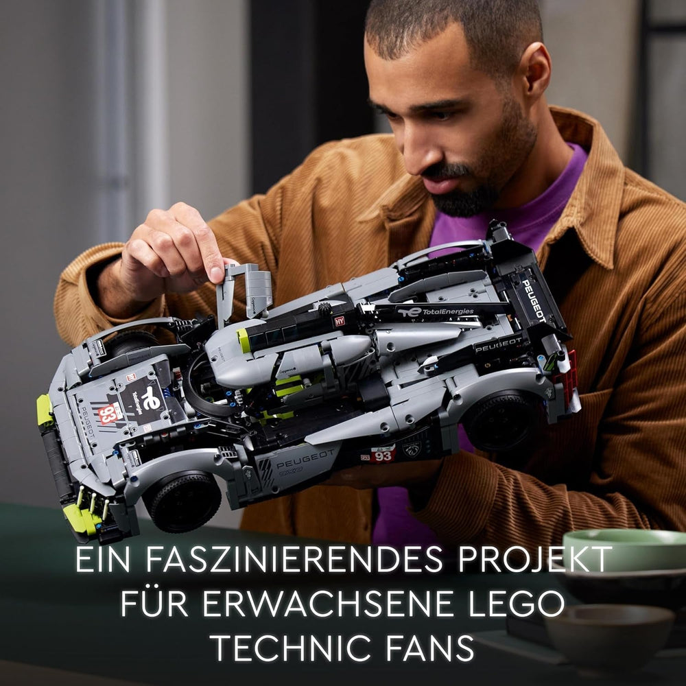 LEGO 42156 Technic Peugeot 9X8 24H Hybridní hypercar Le Mans Legendární sada závodního auta pro dospělé Modely aut v měřítku 1:10 Sběratelské auto pro pokročilé hráče Stavebnice Besuche den LEGO-Store