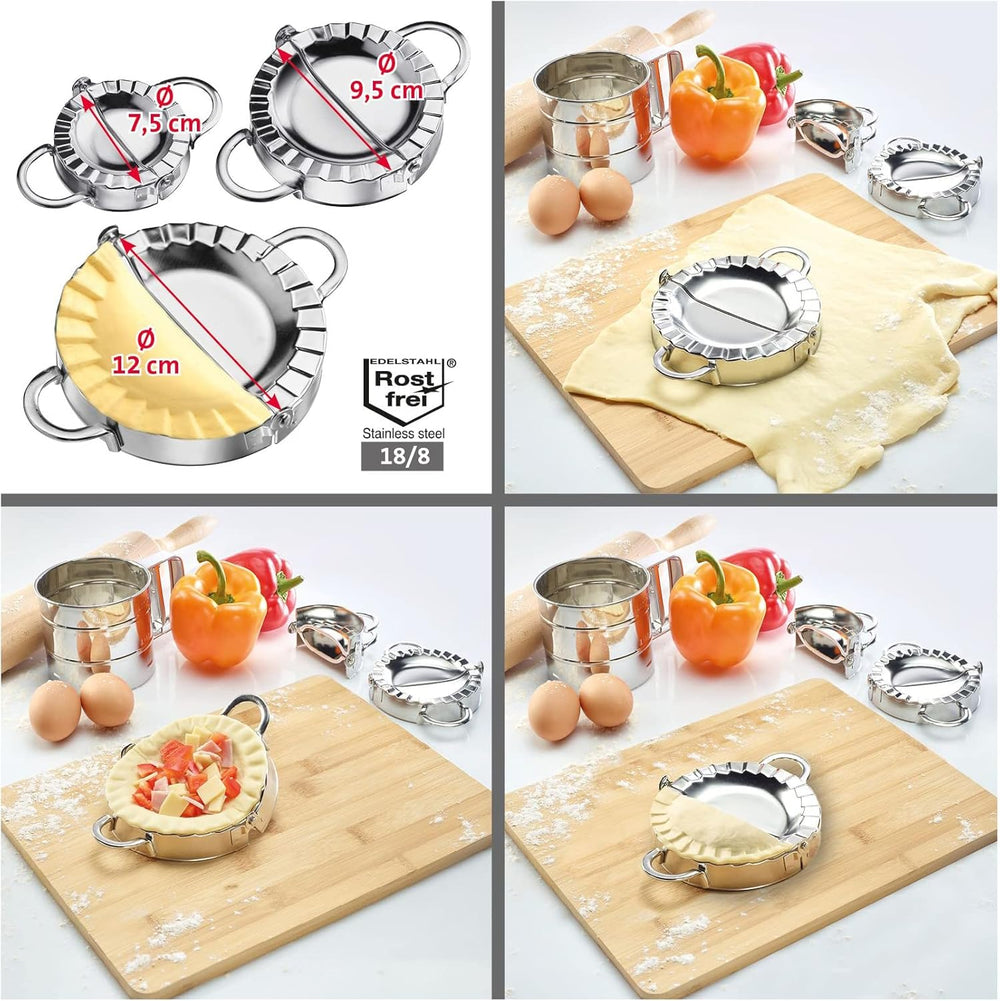 Formă pentru ravioli Westmark, Diametru: Ø 9,5 cm, Cu mânere practice, Oțel inoxidabil, Gina, Argintiu, 61362270