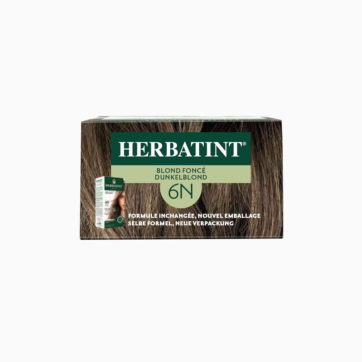 Gel pentru vopsirea permanentă a părului 6N blond închis - 170 ml I Fără amoniac, acoperire 100% a părului gri I Testat pe piele sensibilă, cu 8 extracte de plante Vopsea pentru par Naty Shop