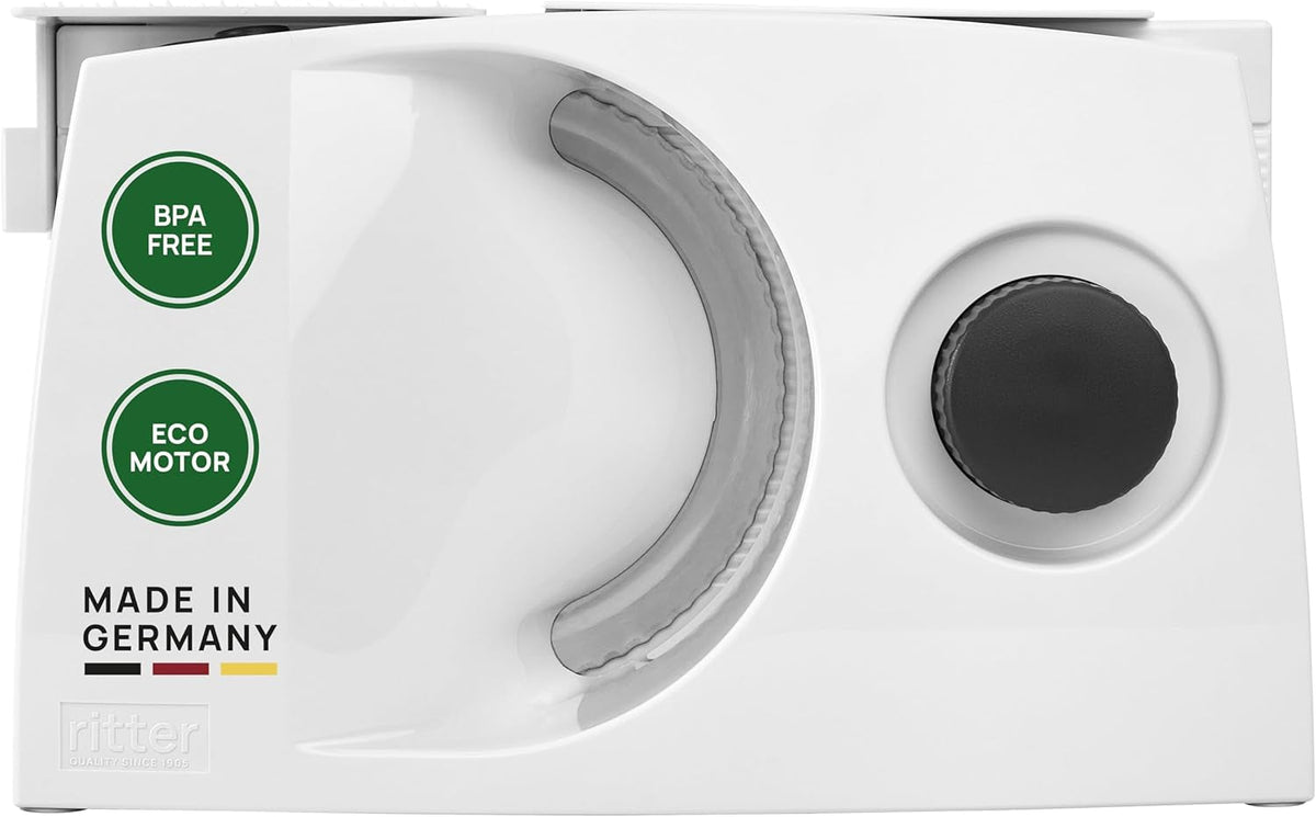 Ritter Markant 05 Multifunkční skládací elektrický kráječ a kráječ chleba s ekologickým motorem Vyrobeno v Německu Struhadla a kráječe Naty Shop Výchozí název