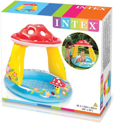 Intex 57114NP - Nafukovací dětský bazének, Houba, Vinyl, Vícebarevný, 102x89 cm