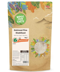Wholefood Earth Fine Oats - bez GMO - vegan - bez mléčných výrobků - bez přidaného cukru 1 kg