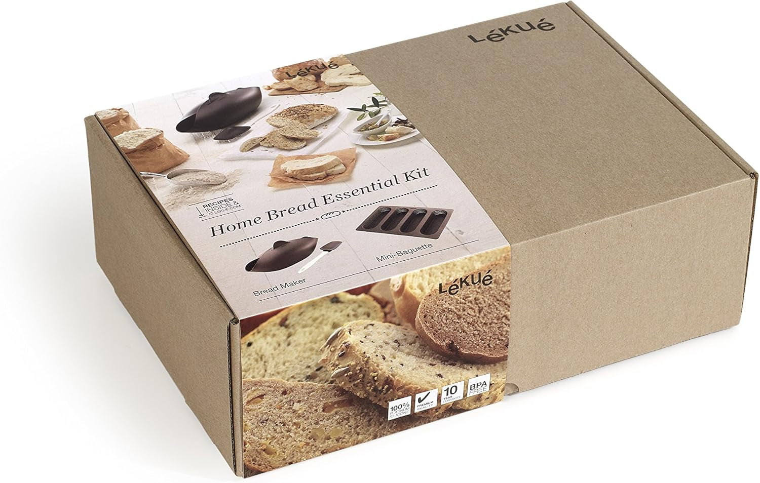 Lékué-Brotbackset, silikon, hnědý, 30 x 25 x 15 cm (3000085SURM017)