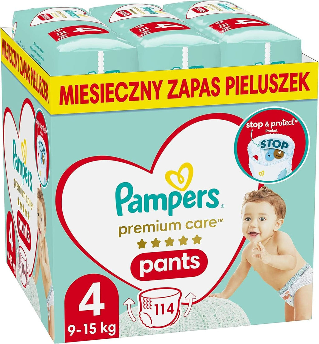 Pampers Pants scutece tip pantaloni cu antiscurgere Stop & Protect la spate Mama si Copilul Naty Shop Marimea 4 (1 pachet)