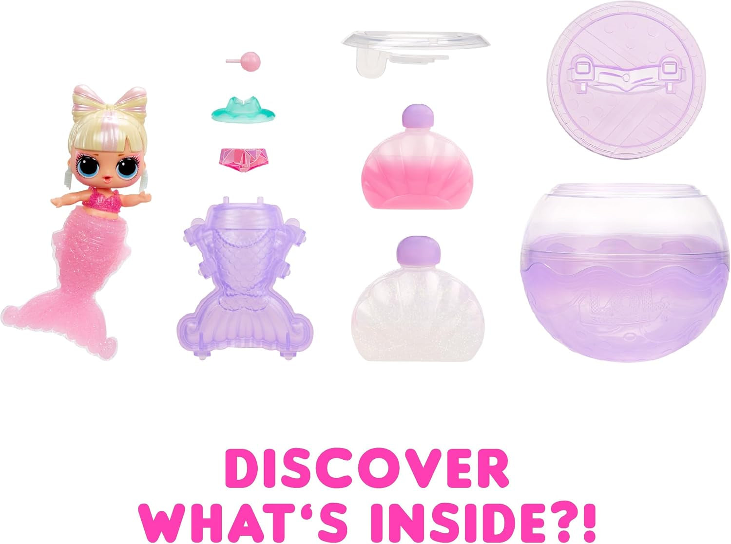 LOL Surprise! Mermaids Tots - Păpuși mini la modă cu cozi care își schimbă culoarea - Potrivite pentru colecționari, fete și băieți cu vârsta de 4 ani și peste