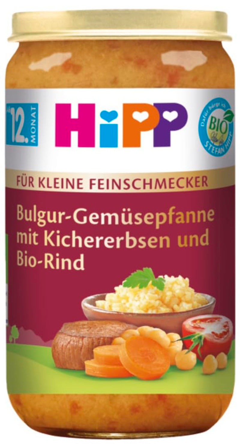 Hipp Bio Pro malé gurmány Menu Bulgur Zeleninový chléb s cizrnou a Bio hovězím masem, 250G, 6 X 250 gramů Matka a dítě Naty Shop Výchozí název