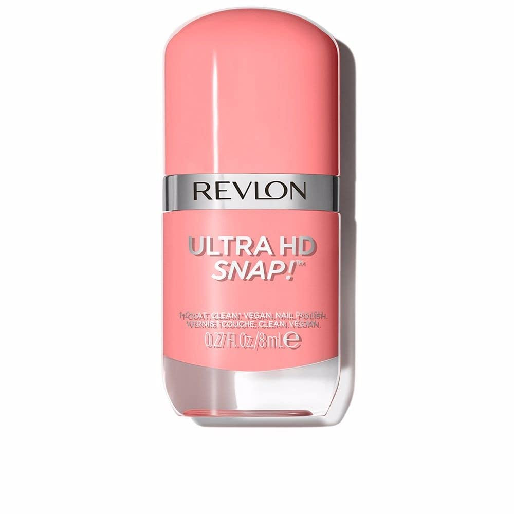 Revlon Ultra HD Snap lak na nehty, dlouhotrvající veganské složení, rychleschnoucí a plné krytí v jedné vrstvě, barva (8 ml), červená a černá (014), unisex