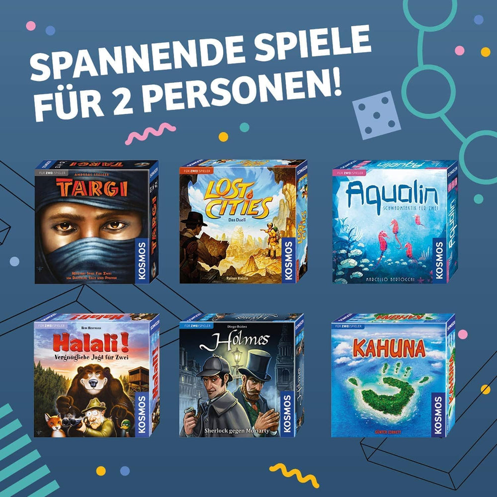 KOSMOS 692766 Holmes - Sherlock vs. Moriarty, hra pro dva hráče, hra Sherlock Holmes, desková hra přesně pro 2 hráče od 10 let, strategická hra