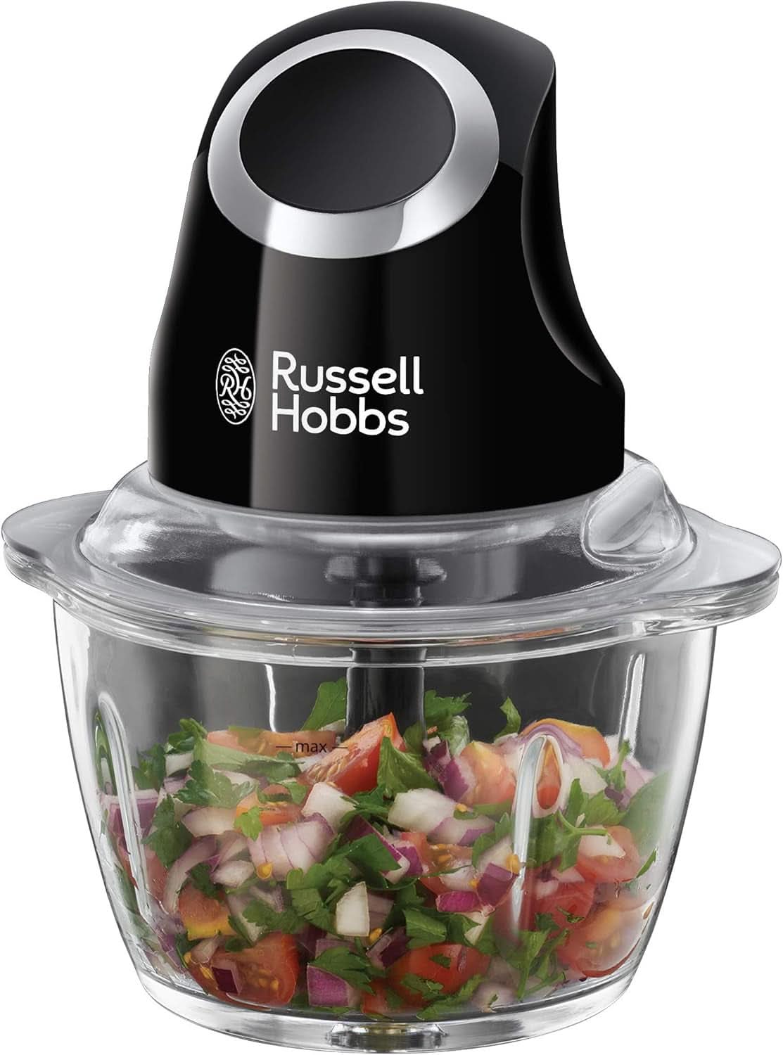Russell Hobbs Standmixer [1,5L Glasbehälter] Matt Schwarz (Starker 0.9PS Motor, Impuls-/Ice-Crush-Funktion, Edelstahlmesser, Bpa-Frei Mixer, Elektrischer Zerkleinerer, Smoothie-Maker) 24722-56 Bucatarie Naty Shop Zerkleinerer,Single