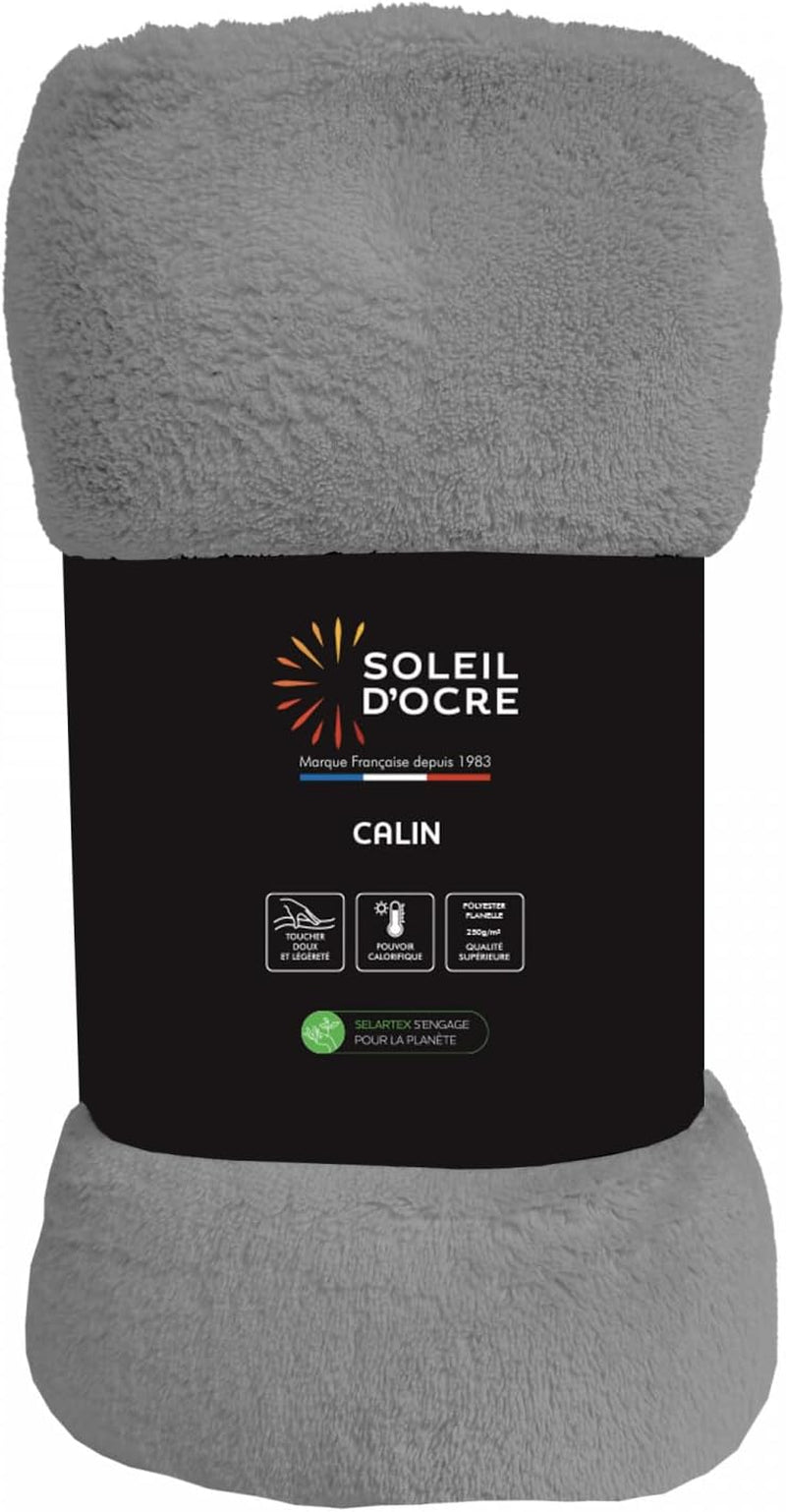 Soleil D'Ocre, flanelová deka, 220 X 240 Cm, Calin, hnědá Peřiny a přikrývky Naty Shop Grey 220 X 240 Cm