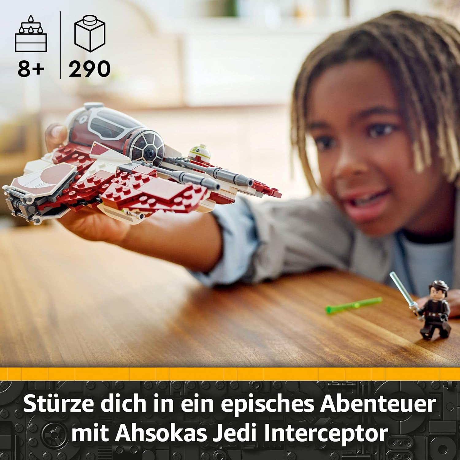 LEGO Star Wars 75401 Ahsokas Jedi Interceptor, Sternenjäger pro Fans von The Clone Wars, Ahsoka Tano & Anakin Skywalker Minifiguren, s Lichtschwertern a R7-A7, pro Jungen und Mädchen ab 8 Jahren
