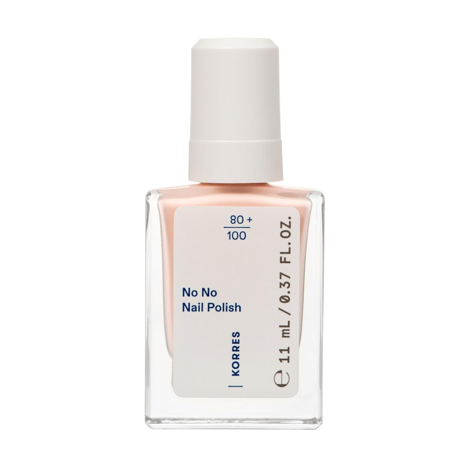 KORRES No No báze laku na nehty - 10% veganská báze bez uvolňování, pro dlouhotrvající barvu odolnou proti odlupování, 11 ml - přirozeně pěstěné nehty, bez škodlivých látek