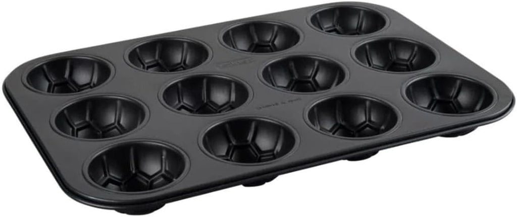 Zenker 12Er Muffinform – Muffinbackblech Für Muffins Und Cupcakes Aus Der Serie Soccer Baking– Hitzebeständiges 12Er Muffinblech Mit Antihaftbeschichtung, Schwarz Matrite si tavi pentru copt Naty Shop