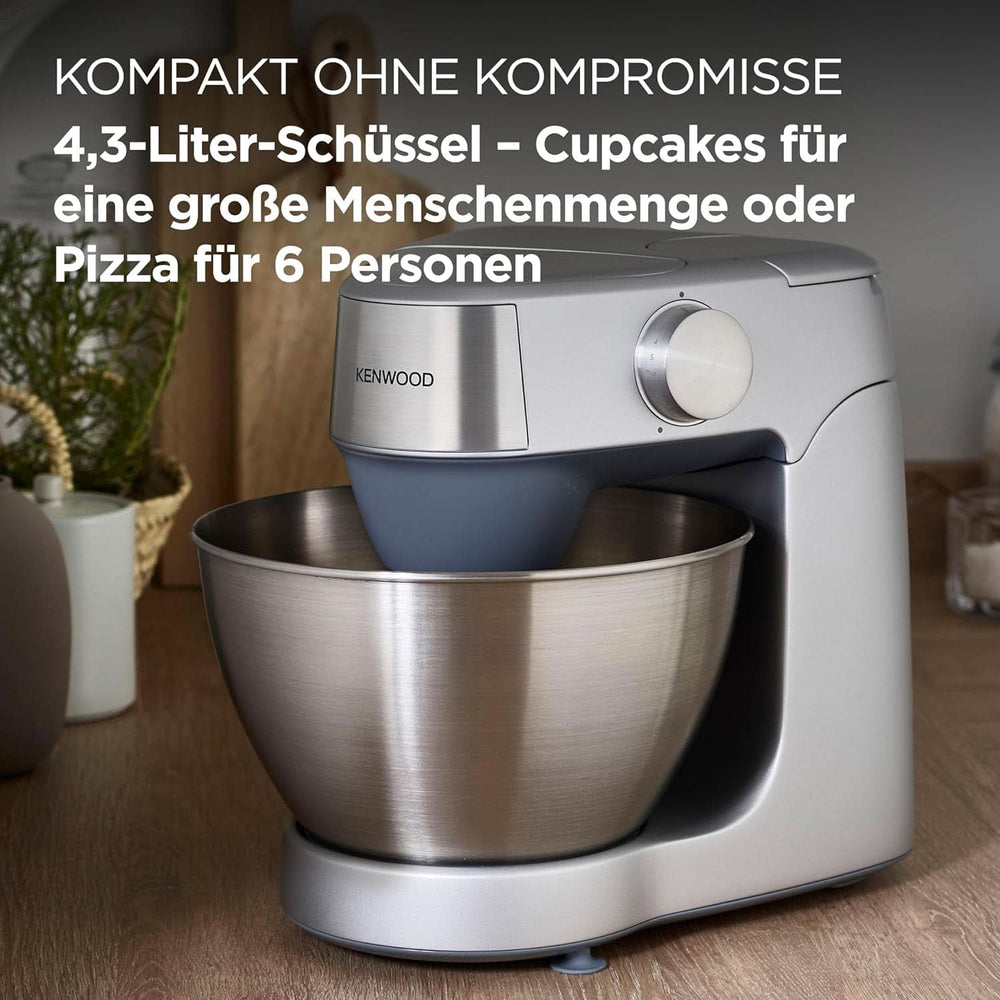 Kenwood Prospero+ KHC29A.R0SI Küchenmaschine, 4,3 L Edelstahlschüssel, Inkl. 10-Teiligem Zubehör-Set Mit Fleischwolf, Glas-Mixer, Zitruspresse, Entsafter Und Mehr, Inkl. Easyweigh Waage, 1000W, Silber Mother and Child Naty Shop