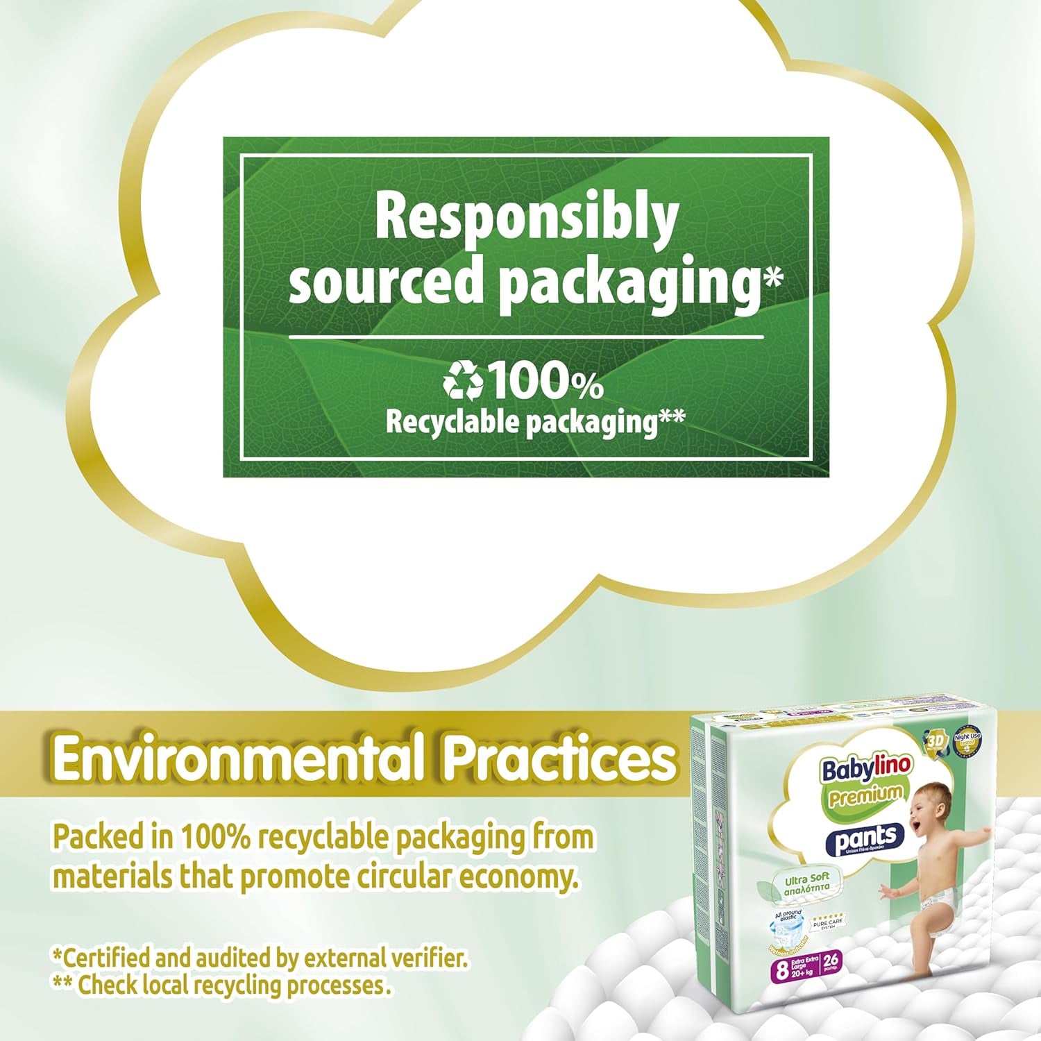 Prémiové kalhoty velikosti 8 s ultra měkkým filtrem, XXL (20+ kg), 104 kusů