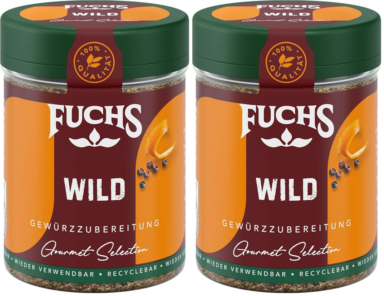 Fuchs Gourmet Selection Klassisch/Heimisch – Bratkartoffel Gewürzsalz, nachfüllbares Kartoffel Gewürz, Salz zum Würzen von Brat- & Ofenkartoffeln, Pommes Frites & Co, vegan, 70 g