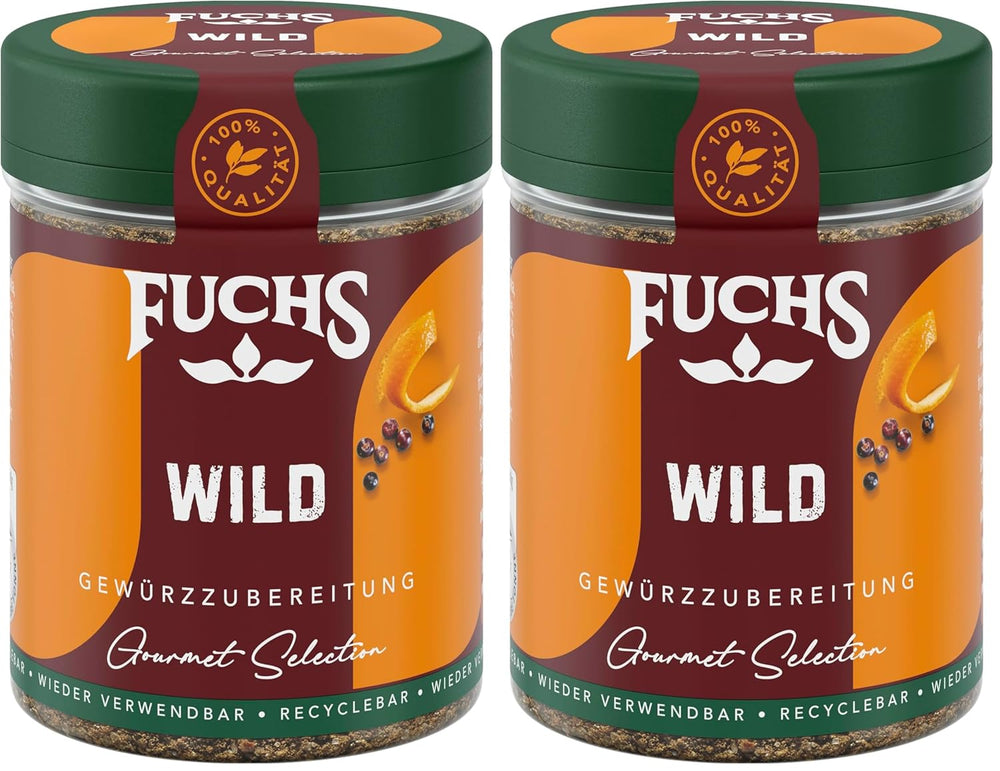 Fuchs Gourmet Selection Klassisch/Heimisch – Bratkartoffel Gewürzsalz, nachfüllbares Kartoffel Gewürz, Salz zum Würzen von Brat- & Ofenkartoffeln, Pommes Frites & Co, vegan, 70 g