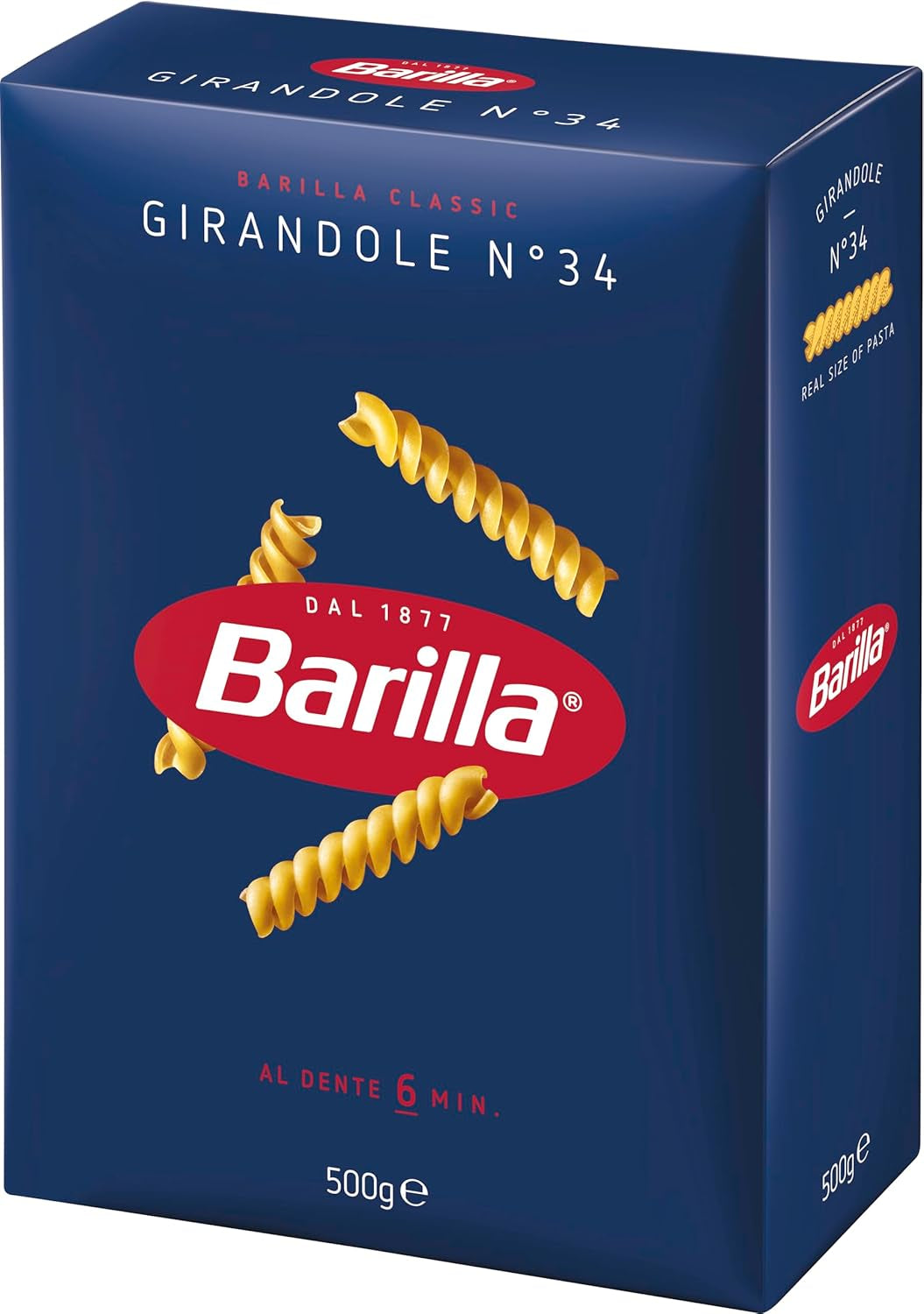 Pasta Barilla Classic Girandole no. 34, vyrobeno z vysoce kvalitní tvrdé pšenice, vždy al dente (1 x 500 g)