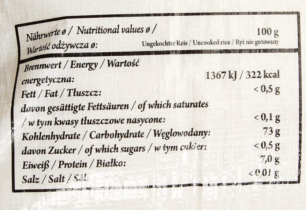 Voňavá rýže/jasmínová, dlouhozrnná, kvalita AAA, 1 balení (1 x 18 kg)