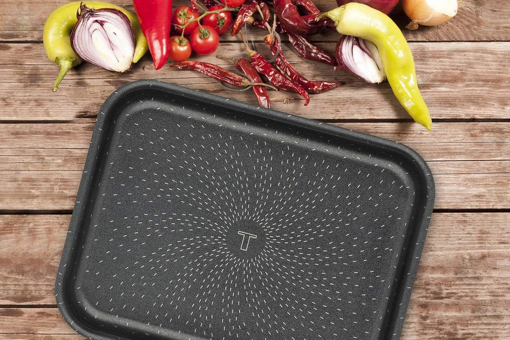 Tefal J1600502 Success Flach Mini Backofen Aluminium Schwarz 19X25 X 4,2 cm Formy a plechy na pečení Naty Shop