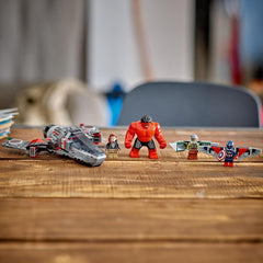 LEGO Marvel Showdown mezi Captain America a Red Hulk Dětská dárková sada sestavitelná trysková sada Hračka superhrdina pro chlapce a dívky 8 let stará dobrodružná stavebnice 76292 Stavebnice Besuche den LEGO-Store