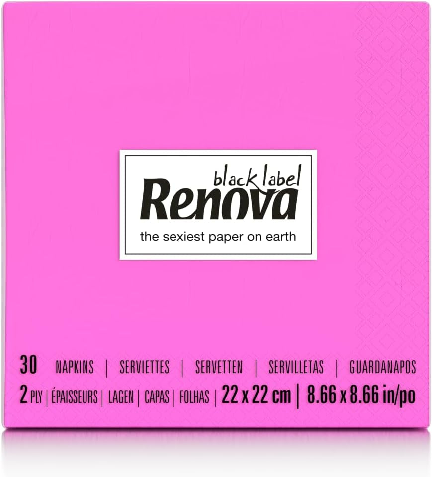 Șervețele de cocktail Renova, fucsia, 30 de șervețele