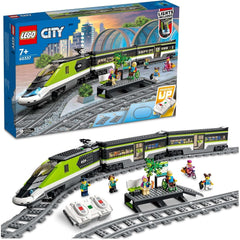 Osobní expresní vlak LEGO City, souprava vlaku na dálkové ovládání, železniční hračka se světlomety, 2 kočárky a 24 kolejových prvků, dárek pro děti, chlapce a dívky 60337 Stavebnice Besuche den LEGO-Store Single