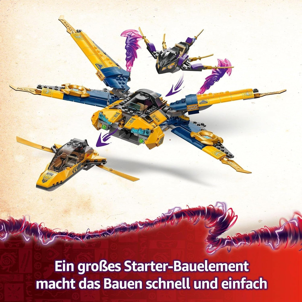 Ras a Arinův LEGO NINJAGO Super Storm Flyer - Hračka s dronem, vystřelovači, čepelemi a motory - Vč. 3 minifigurky na hrdiny nindžů – stavebnice pro chlapce a dívky od 8 let 71833 stavebnice Besuche den LEGO-Store