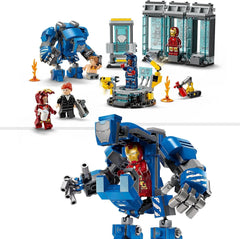 LEGO Marvel Iron Man's Laboratory: Hall of Armor – Hračka superhrdiny s figurkou Mecha, 5 minifigurek včetně Aldricha Killiana – Dárek Avengers pro chlapce a dívky Věk 8+ 76315 Stavebnice Beuche den LEGO-Store