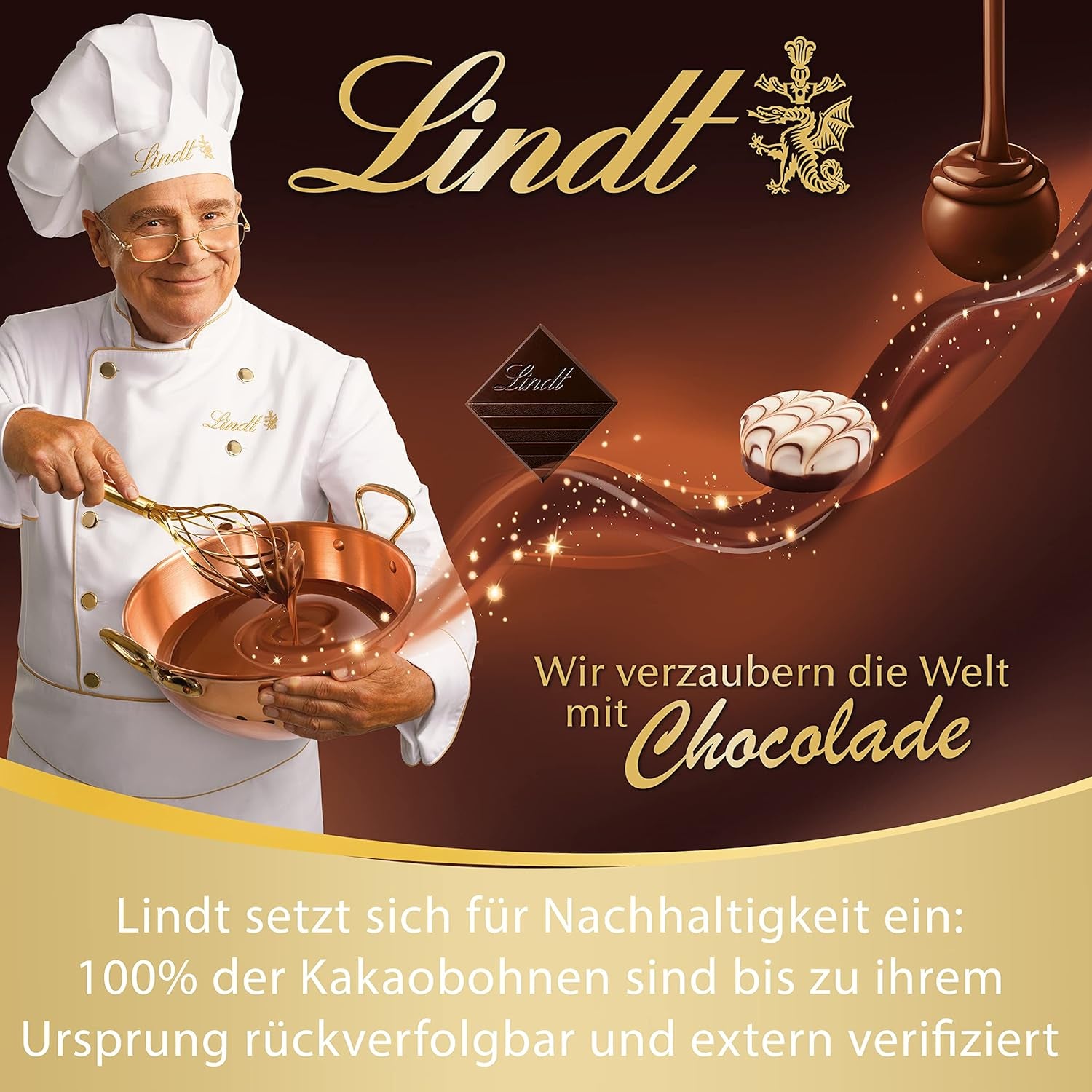 LINDOR čokoládové kuličky se slaným karamelem | cca. 80 kuliček z mléčné čokolády s náplní ze slaného karamelu | Bulk Pack & Marc de Champagne Čokoládové kuličky | 700 g