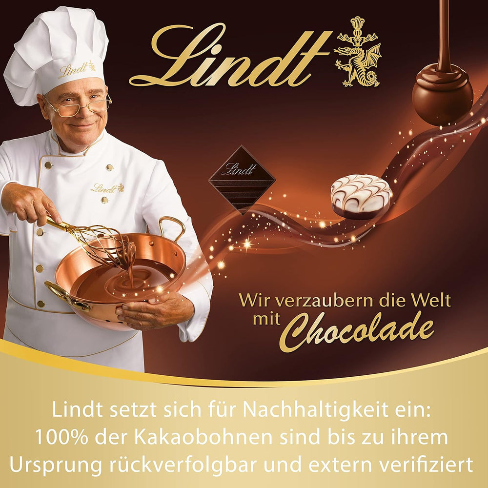 LINDOR čokoládové kuličky se slaným karamelem | cca. 80 kuliček z mléčné čokolády s náplní ze slaného karamelu | Bulk Pack & Marc de Champagne Čokoládové kuličky | 700 g